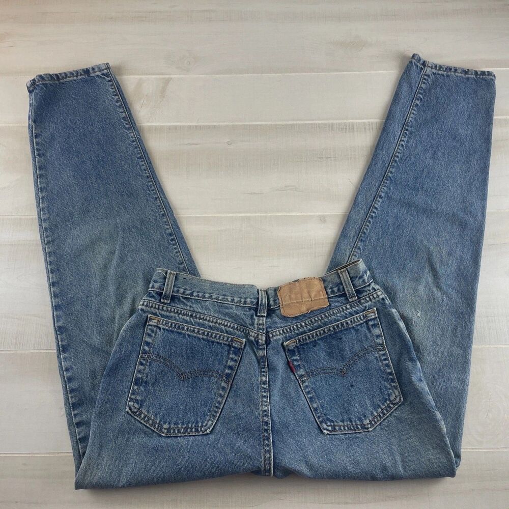 Vtg Women's 90's Levi's 505 Jeans 30x30 HIgh Waist Tapered Leg Blank Tab USA